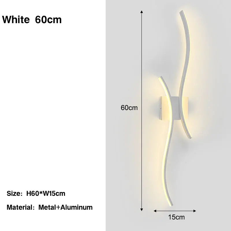Indoor LED Wall Sconces - Modern Aluminum Lighting Fixtures for Bedroom, Foyer, and Kitchen