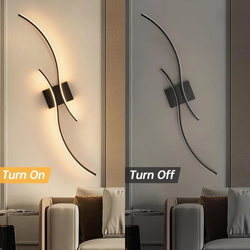 Indoor LED Wall Sconces - Modern Aluminum Lighting Fixtures for Bedroom, Foyer, and Kitchen