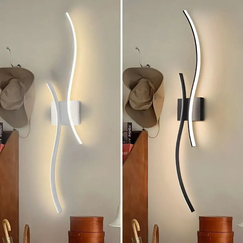 Indoor LED Wall Sconces - Modern Aluminum Lighting Fixtures for Bedroom, Foyer, and Kitchen