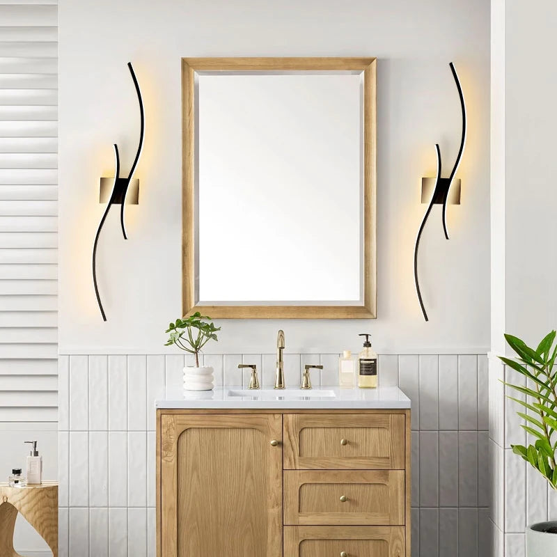 Indoor LED Wall Sconces - Modern Aluminum Lighting Fixtures for Bedroom, Foyer, and Kitchen