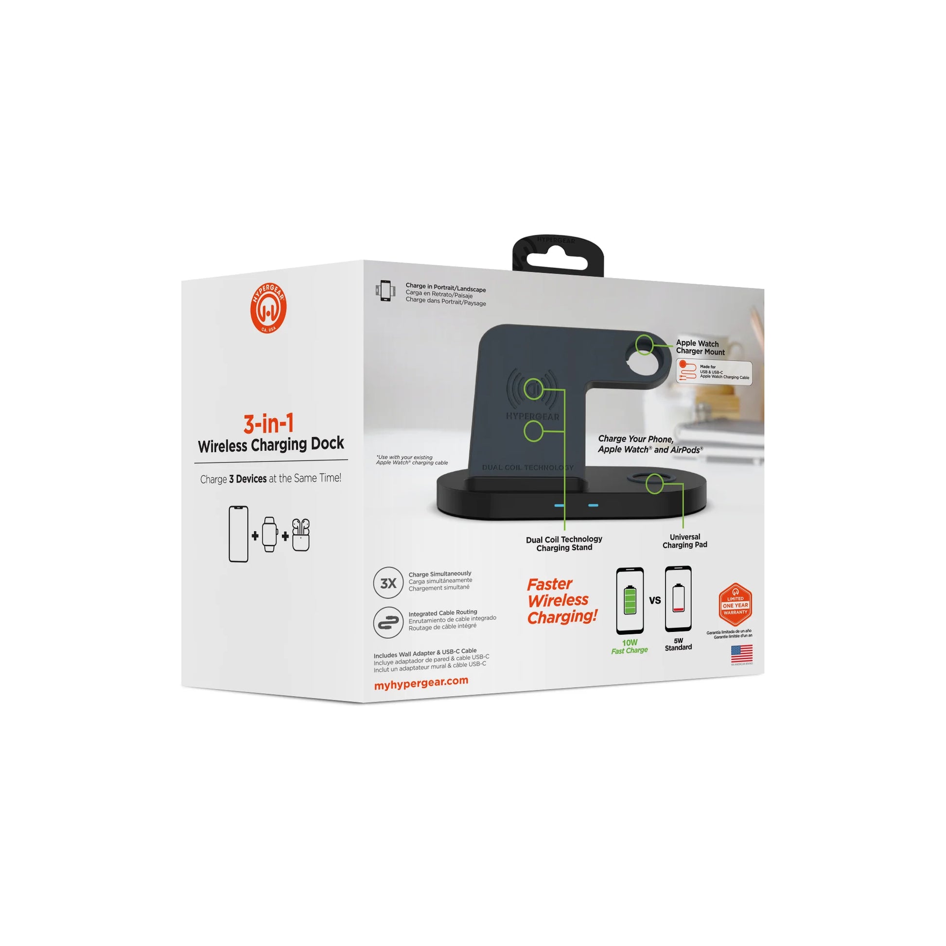 Hypergear 3-in-1 Wireless Charging Station