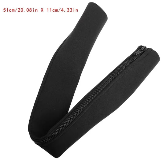 50cm Black Insulated Cable Organizer Sleeve for TV and Computer - Zippered Storage Solution for Office Cable Management