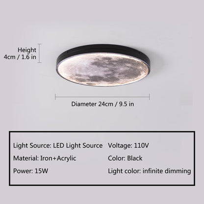 3D Moon LED Wall Lamp Modern Art Deco Lighting, Remote Control Lighting with 16