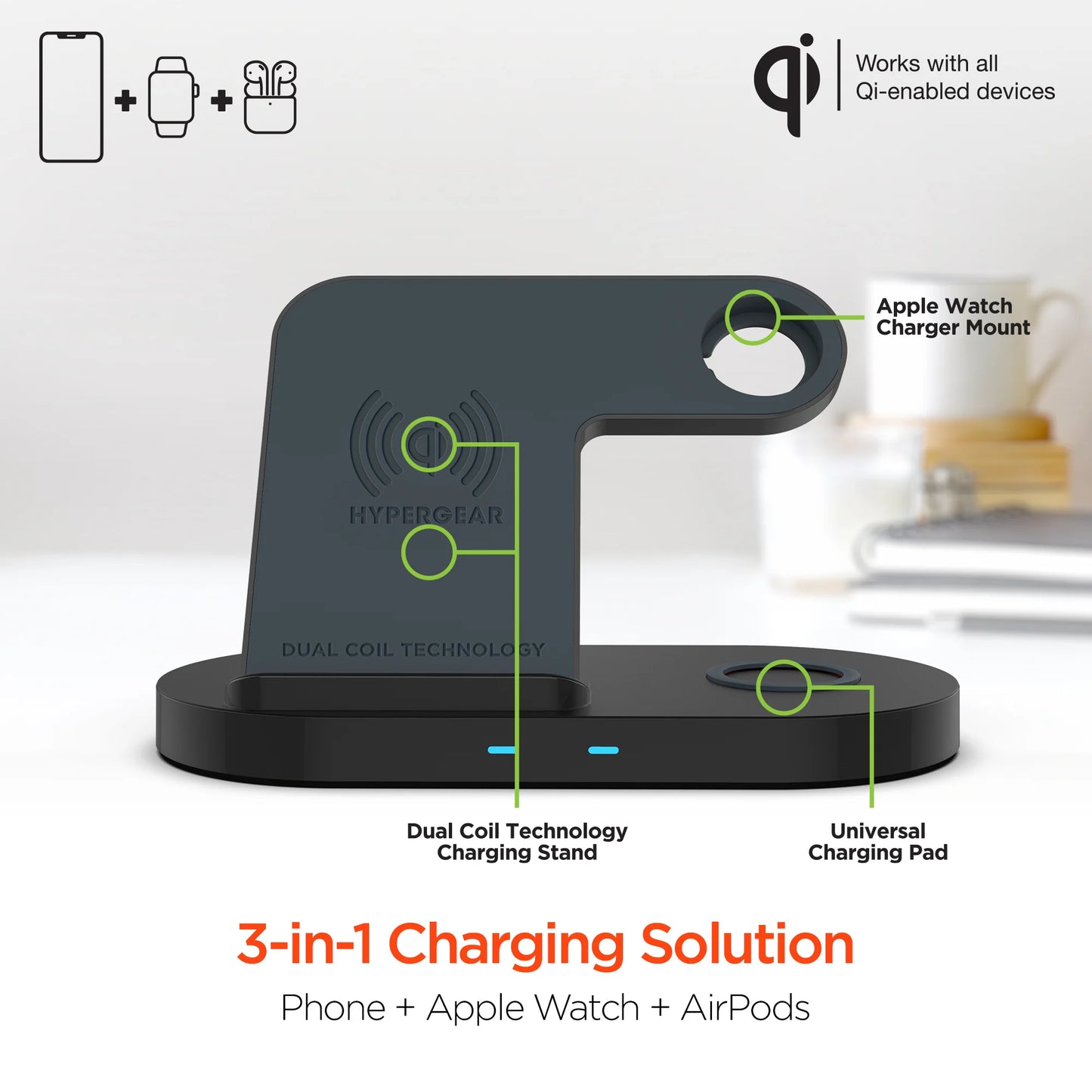 Hypergear 3-in-1 Wireless Charging Station