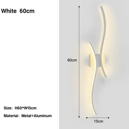 Indoor LED Wall Sconces - Modern Aluminum Lighting Fixtures for Bedroom, Foyer, and Kitchen