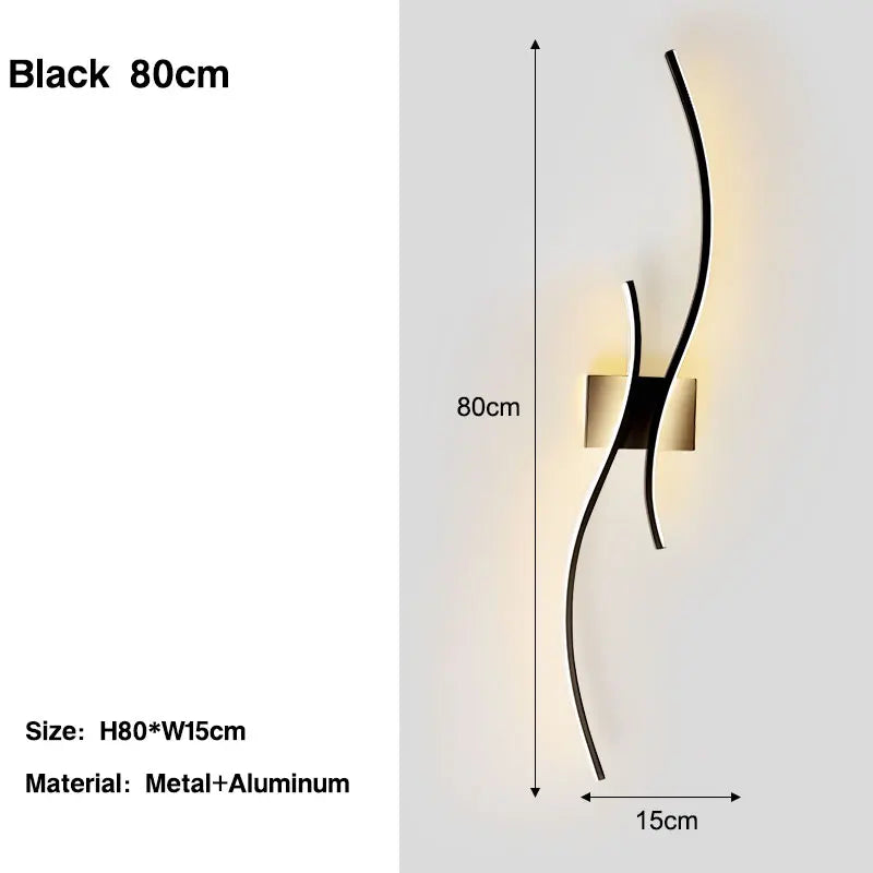 Indoor LED Wall Sconces - Modern Aluminum Lighting Fixtures for Bedroom, Foyer, and Kitchen